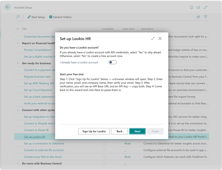 Account check step with Sign Up button